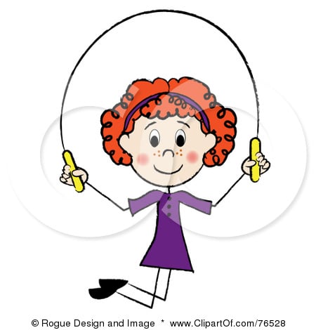 76528-Royalty-Free-RF-Clip-Art-Illustration-Of-A-Happy-Redhead-Caucasian-Girl-Jumping-Rope